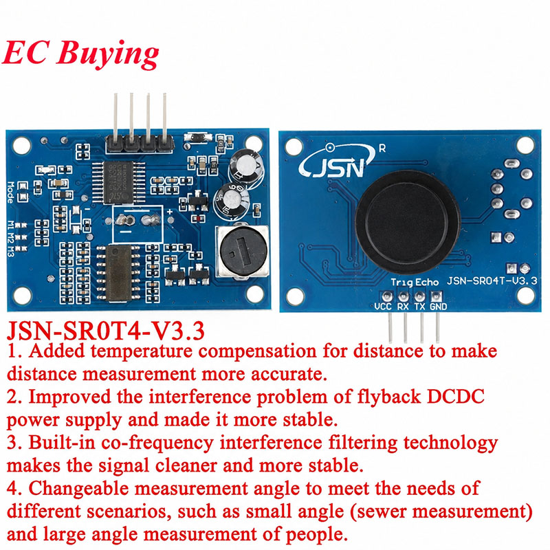 Hydration Sensor Skin - Водонепроницаемый ультразвуковой модуль JSN-SR04T 3,0 JSN
