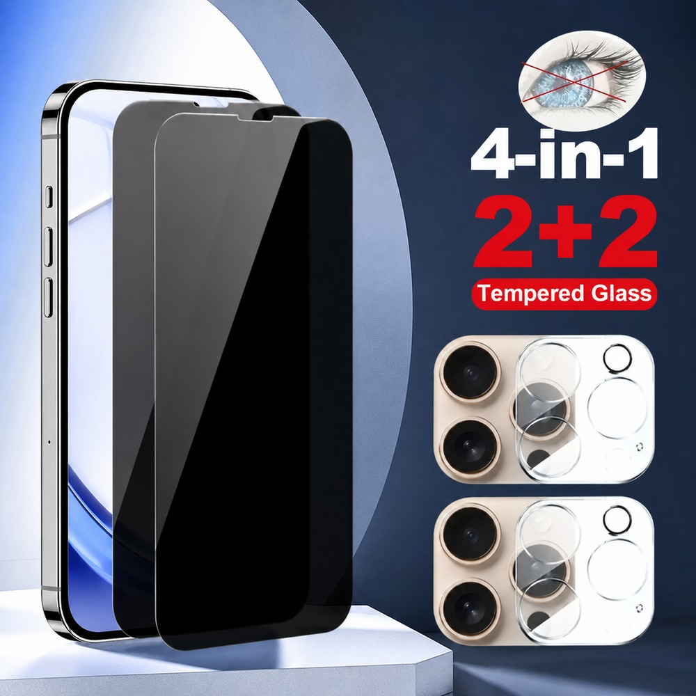 Realme Gt 6 - 2+2 шт. защитного стекла для конфиденциальности